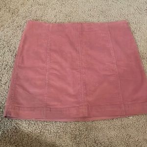 Corduroy pink skirt